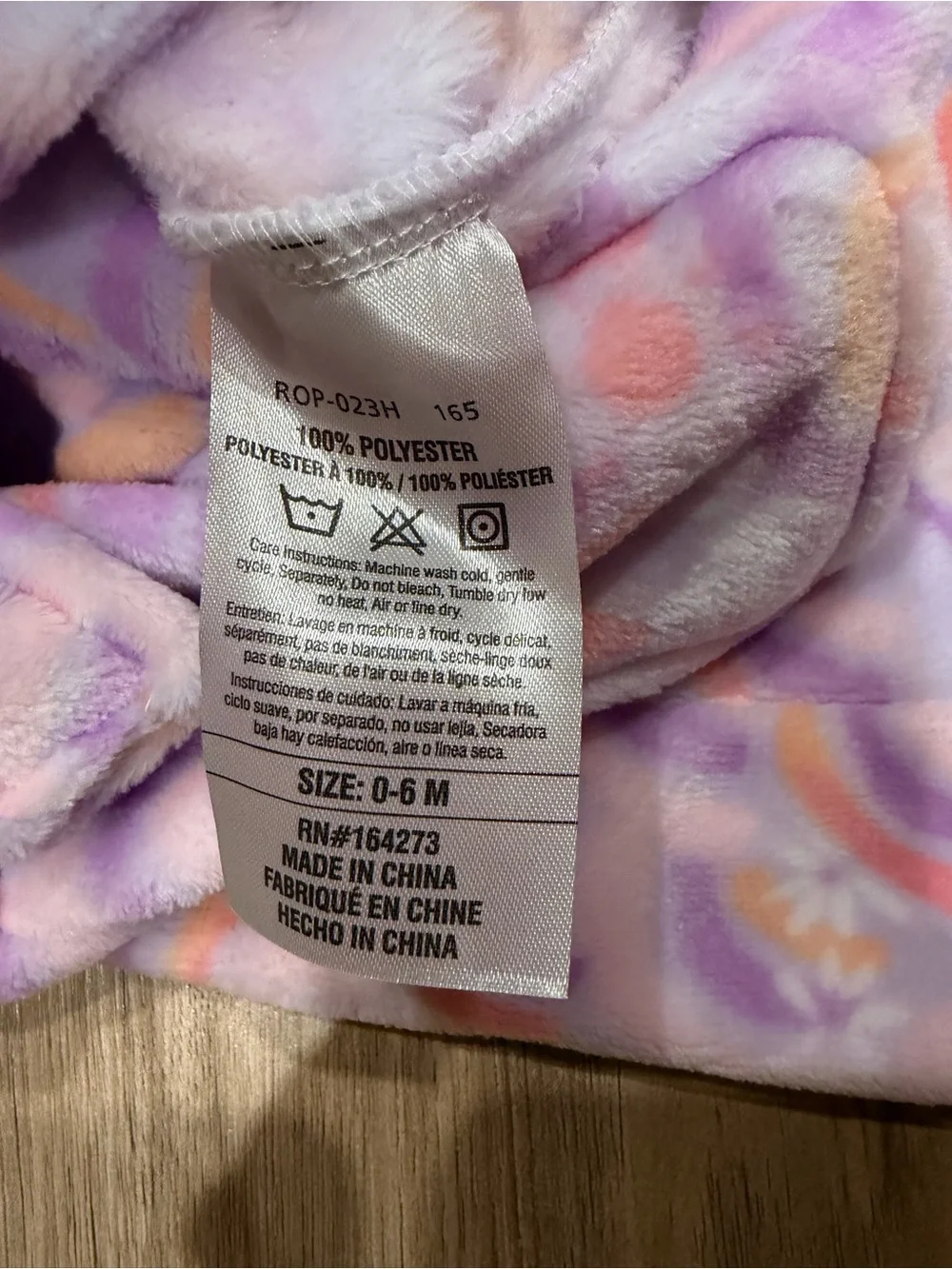 Girls' Purple Rainbow Plush Hooded Bathrobe with Belt